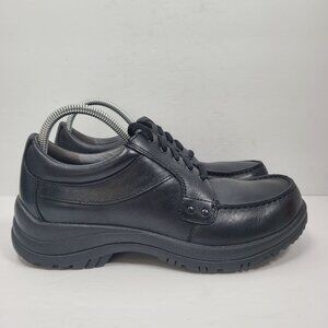 Dansko Men's Black Wyatt Oxford Leather Shoes 8706020200 US Size 7.5-8 EU 41